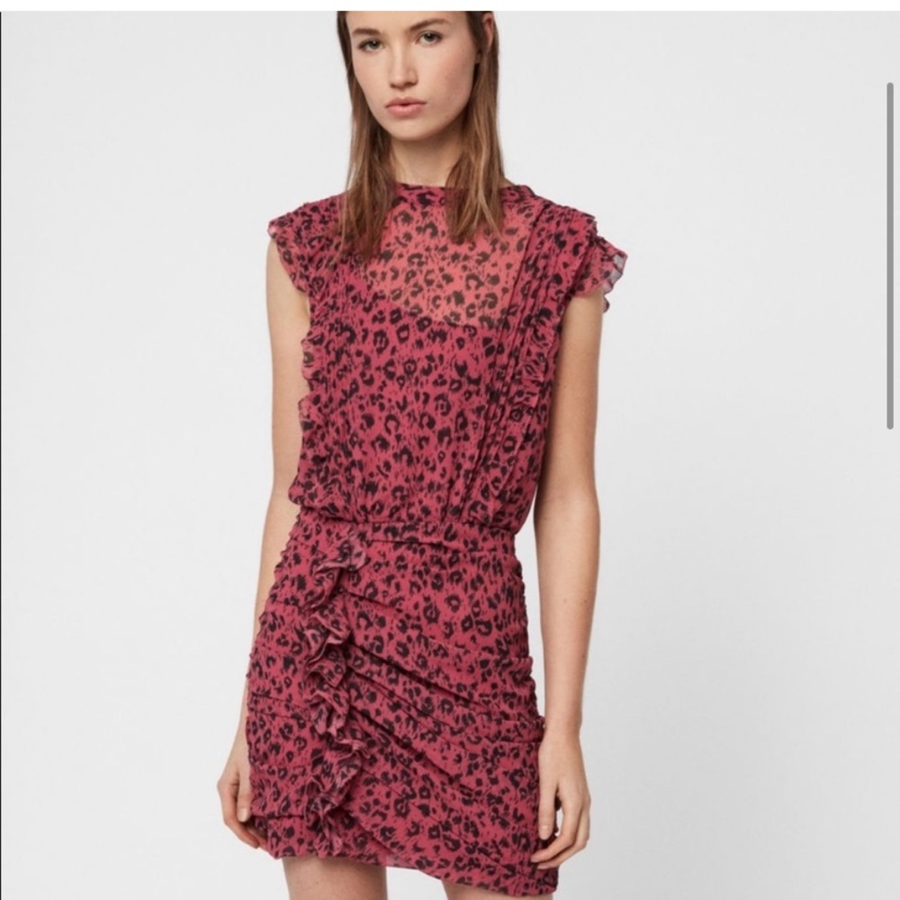 Leopard Print Pink Dress